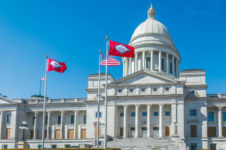 Capitol Flags Flying