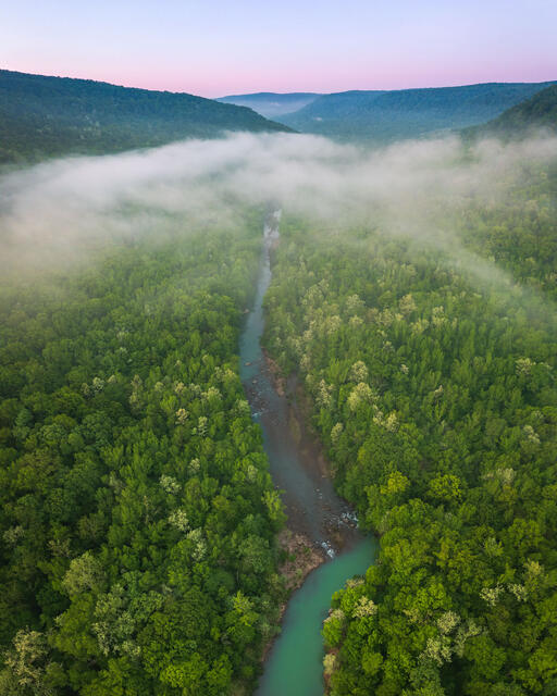 Upper Buffalo Aerial in May print