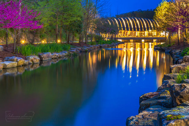 Evening at Crystal Bridges print