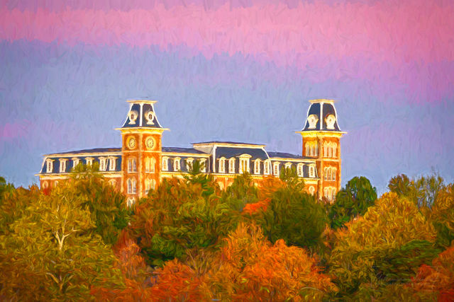 Pink Sky Over Old Main print