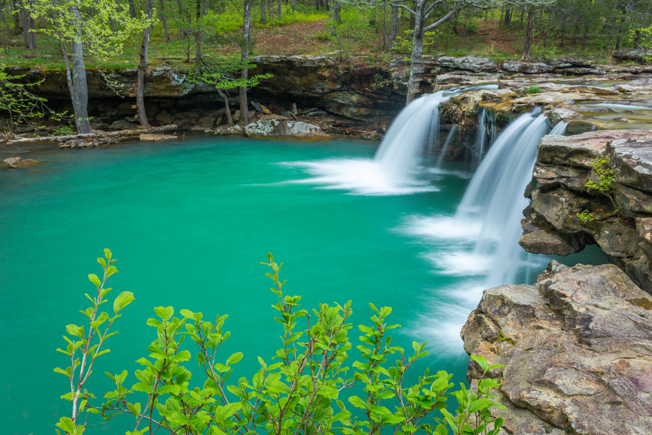 Springtime at Falling Water Falls in the Ozark National Forest.