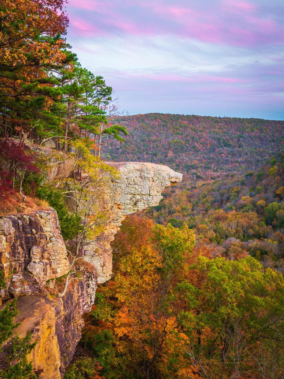 Hawksbill Crag (aka Whitaker Point) on an October evening.