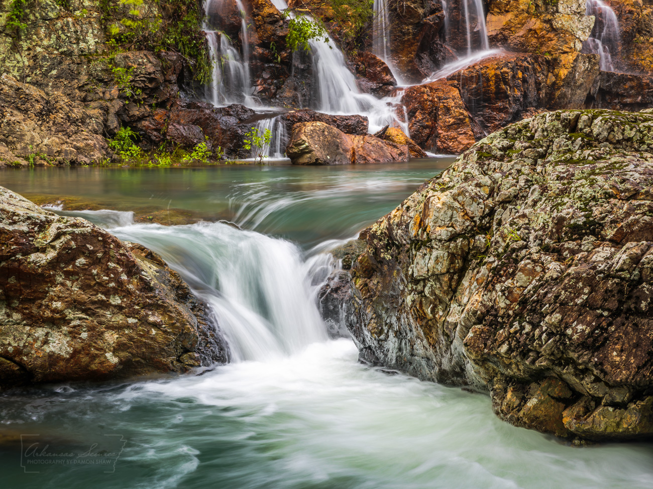 Cascades below Shady Lake Dam on the Saline River in Polk County.