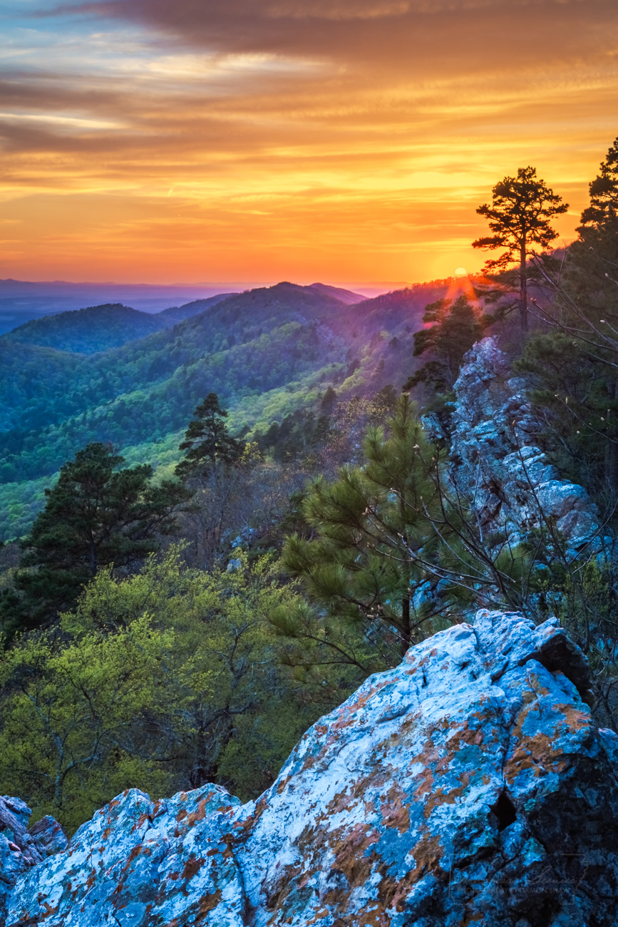 Sunset from Tall Peak in the Ouachita National Forest
